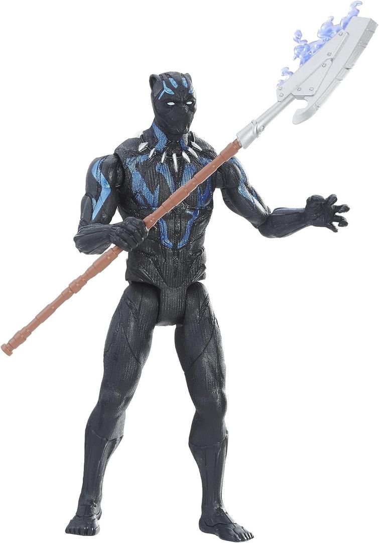 Marvel Black Panther 6-inch Vibranium Suit Black Panther, 6-inch-scale