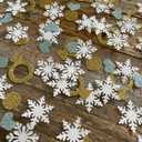 8 x 100PCS Snow In Love Bridal Shower Bachelorette Party Table Scatter,Diamond Ring And Snowflake Confetti for Winter Bridal Shower Decorations,Snow In Love Engagement Party Decor