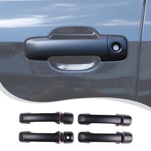LLKUANG Car Exterior Door Handle Cover Fit for Toyota Tundra 2007-2021 Sequoia 2008-2020,Door Handle Cover Outside Door Handle Protector Shell Accessories (Matte Black)