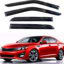 KPY Rain Guards Fit for 2011-2015 Kia Optima, Out-Channel Window Visors Vent Wind Deflectors 4PC, Car Accessories for 11-15 Optima