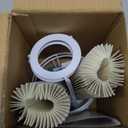 Small lampshades for table lamps, pleated, set of 2. Suitable for E27. 9"x6.2" Compatible with any interior. (Ivory)