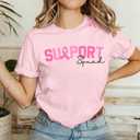Women Breast Cancer Shirts Pink Ribbon Tshirt Cancer Awareness Support T-Shirt October Breast Cancer Tee Tops (Pink, L)