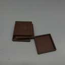 Furniture Coasters Caster Cups Rubber 2.5 inch Square no Slip Pads Furniture Leg Protectors-for Hardwood Floors (4, Square Brown)