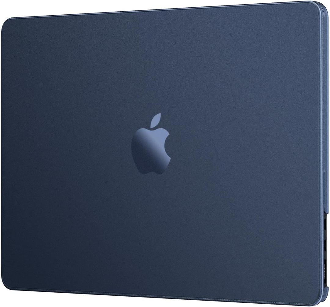 EooCoo Compatible with MacBook Air 13 inch Case 2026-2022 M4 M3 M2 A3240 A3113 A2681, 100% Match Official Color, Upgrade Matte, Dent & Scratch Protection Hard Shell for Mac Air 13.6 Case, Midnight