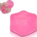 Squishy Ice Cube Fidget Toy, Sugar Ball Stress Cube for Kids Adults, Soft Squishies Stress Relief Sensory Toy for Autism, Classroom Prize Toy Party Favor