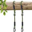 Tree Swing Ropes Heavy Duty, Adjustable Extendable Hammock Hanging Straps for Outdoor Swings Hammock Playground Set Accessories, 3.3Ft(40") of 2Pack, Green