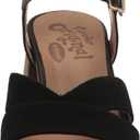 Dr. Scholl's Shoes Women's Mariah Block Heel Sandal Heeled, Black Smooth/Fabric, 11 (Black)