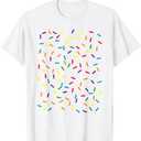 Ice Cream Sprinkles Halloween Costume Easy DIY Matching T-Shirt (S, White)