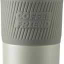 TKK Coffee Travel Mug 15 oz Insulated Stainless Steel Coffee Cup with Flip Lid, Leak Proof Travel Mug for Coffee, Tea & Drinks, Dishwasher Safe, Green