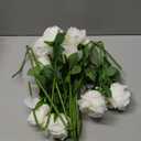 White Artificial Roses with Long Stems, 12Pcs Realistic Roses Artificial Flowers, Faux Roses | Bulk Fake Flowers for Home Decor, Wedding Party Table Centerpieces, DIY Bouquet