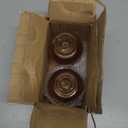 Woho Candlestick Holders Set of 4, Amber Votive Candle Holders for Fall Wedding Table Centerpiece, Ribbed Glass Taper Candle Holders for Dinner Party Halloween Thanksgiving Decor