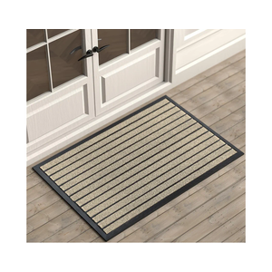 ubdyo Extra Durable Door Mat - Dirt Trapping Outdoor Welcome Mats - Non-Slip Outdoor Door Mats - Low Profile Front Door Mat - Indoor Doormat (47" x 32", Bright Beige)