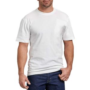 Dickies Men's Short Sleeve Heavyweight Crew Neck (3XLT, White)