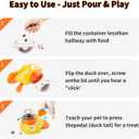 Interactive Dog Treat Dispenser Toy, Cute Duck Slow Feeder & Food Puzzle for Cats/Puppies - Durable IQ Training Pet Toy for Boredom Relief & Healthy Digestion