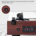 ANGELS HORN Bluetooth Turntable with Speakers, Vinyl Record Player System with AT-3600L, Built-in Phono Preamp, Belt Drive 2-Speed, Adjustable Counterweight, Pitch Control Hi-Fi Record Player System