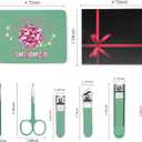 6-Piece Nail Clipper Set with Nail File, Tweezers and ingrown toenail Removal kit Travel Nail kit for Men and Women (Shimmer Green)