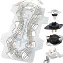 Dryer Heating Element Kit Fit for Samsung DVE50M7450P/A3 DVE50R5200W/A3 DVE50R5400V/A3 DVE50M7450W/A3 DV409AEW/XAA DV40J3000EW/A2 DVE45R6100V/A3 DV484ETHAWR/A1 DV484ETHASU/A1