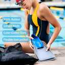 Sporti Adult-Kids Swim Fins for Pool Lap Swimming - Long Floating Fins for Swimming & Snorkeling - Swim Flippers for Training (Blue), 9T-10T