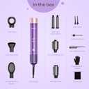 7 in 1 Blow Dryer Brush Set  Hot Air Styler for Fast Drying, Curling, Straightening & Volumizing  Ionic Hair Dryer Brush with 1200W Power  No Heat Damage for All Hair Types  Lilac