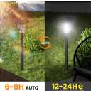 AOSEA Bright 10 Pack Solar Lights Outdoor Waterproof IP65,LED Sola Pathway Lights for Outside,Landscape Path Lighting,Garden Decor for Yard,Patio,Landscape,Walkway,Sidewalk,Driveway,Lawn (Cold White)
