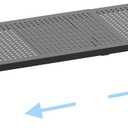 Expandable Adjustable Cabinet Shelf Organizer - Stackable Metal Spice Rack for Kitchen Pantry, Countertop, Cupboard & Bathroom (1Pack/Black,Large)