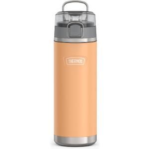 THERMOS ICON SERIES, Stainless Steel Water Bottle with Spout - 24 Ounce, Melon - Vacuum Insulated Water Bottle with Lid