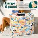 Iioscre Beach Bag for Women, Causal Hobo Pool Bags with Zipper Inner Pocket, Foldable Swim Tote Bag for Vacation Essentials
