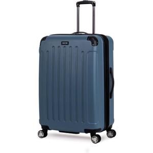 Kenneth Cole REACTION Renegade Luggage Expandable 8-Wheel Spinner Lightweight Hardside Suitcase, Granite Blue, 28-Inch Checked