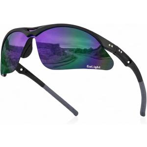 GoLight Polarized Wraparound Sports Sunglasses for Men & Women – UV400, Anti-Glare, Lightweight Frame with Metal Hinges