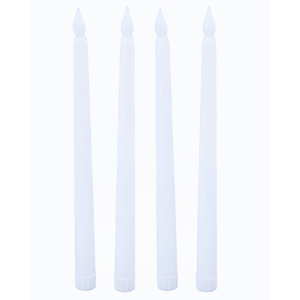 Garosa 72Pcs 10 Inch Flameless Taper Candles LED Candles Light Electric LED Taper Candle Warm Light for Christmas Holiday Wedding Birthday (White)