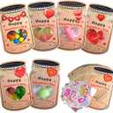 iRugosa hapfyer Valentines Cards for Kids 60 Pack with Stickers, Happy Valentines Day Cards for Kids School Classroom Exchange Party Favors - Valentines Day Gifts for Kids (Candy or Toys Not Included)
