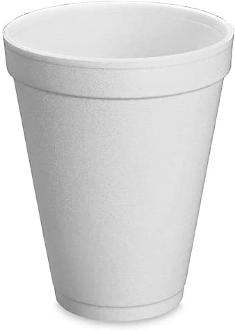 Concession Essentials 8oz Disposable White Foam Cups - Pack of 100ct