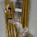 Over The Table Rod Stand with Clamps Adjustable 31"-110'' Length 31"-64" Height Gold Table Balloon Arch Stand with Storage Bag, Metal Decorating Rod Hanging