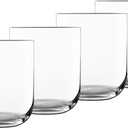 Luigi Bormioli Sublime 15.25 Oz Double Old Fashioned Glasses, Set of 4 - Made in Italy, Whiskey Glassware with Minimalist Design - Durable SON.hyx Drinkware for Cocktails, Spirits, Water, Juice