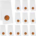 12 Pcs Basketball Towel Basketball Senior Night Gifts Sweat Hand Portable Microfiber Workout Towel Embroidered Sports Team Gifts Bath Face Washrag for Bathroom Kitchen Gift Gym Favor
