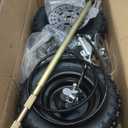 6" Go Kart Axle Kit, 740MM Rear Axle Kit with 2 Wheels, Tires, Rim, Brake Assembly and T8F Chain, DIY Live Axle Kit for Go Kart, Quads, Trike, Drift Bikes