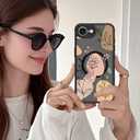 Magnetic for iPhone 16e Case for Women Men, Cute Floral Flowers Phone Case [Compatible with Magsafe] Translucent Matte Shockproof Cover, Flowers