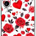 Case for Galaxy S25 FE,Red Rose Love Hearts Drop Protection Shockproof Case TPU Full Body Protective Scratch-Resistant Cover for Samaung Galaxy S25 FE