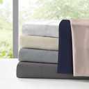 Dark Gray Twin Flat Sheet, 100% Cotton Twin Flat Sheet Only, Back to School College Essentials, Breathable & Comfortable, Cool & Crisp Percale Weave Top Bed Sheet, (Twin, Dark Gray)