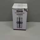 Secura Electric Coffee Grinder and Spice Grinder with 2 Stainless Steel Blades Removable Bowls