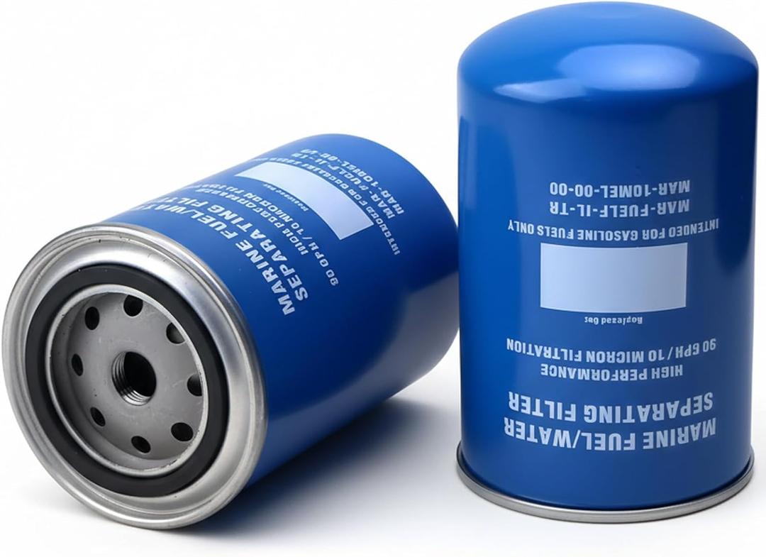 MAR-10MEL-00-00 Fuel Water Separating Filter (10 Micron) Compatible with Yamaha 115 HP Outboard Engines MAR-24563-00-00, MAR-FUELF-IL-TR, 18-7866, 937807 (2 Pack)