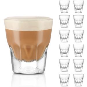 Libbey Gibraltar DuraTuff Cortado Glasses Set of 12, 4.5 Oz Durable Restaurant Style, Glass Espresso Cups, Drinkware Set for Home, Coffee Service