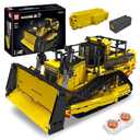 Mould King Bulldozer Technique Building Set, App-Controlled 2.4G RC Bulldozer Truck Construction Vehicle Toys with Engines, DIY Engineering Model Sets for Adults/14+(1508 Pieces)