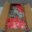 Artflower Christmas Decorations - 6 Pack Poinsettias Artificial Christmas Flowers, Fake Red Velvet Artificial Poinsettias Flowers for Christmas Tree Home Party Porch Yard Indoor Outdoor Decor