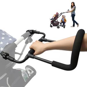 Metal Stroller Handle Extender, Universal Stroller Handle for Kids - Carriage Accessories - Easy to Install - Strollers Attachment