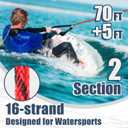 Wakeboard Rope with Handle 75ft, Ski Ropes for Water Skiing Wakesurf Wake Board Surf Floating Boating, Towable Boat Tow Pull Sports Line Thick Tough Watersports Kneeboard Surfboard Jet Accessories