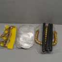 Shappy 4 Pcs King Neptune Costume Accessory White Wig and Beard Set Gold Trident Golden King Crown for Christmas Dress Costume