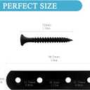 8PCS 3.80 x 0.75 Black Straight Flat Brace, Stainless Steel Sturdy Bracket, Metal Strap for Wood Furniture Chair with 32PCS Screws