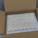 Natural 100% Marble Vanity Tray Luxury Scalloped Marble Storage Rectangle Italian Travertine Tray for Home Decor Stone Tray for Bathroom/Kitchen/Candle Key (Rectangle-11.8 * 7.4-Beige Travertine)
