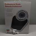 Salter Pro-Helix Professional Oversized Bathroom Scale with Black Vinyl Anti-Slip Bath Mat, 400 LB Capacity, Analog Scale, 18.25" x 13.0" Black/White